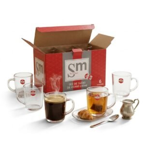 Set de 6 Tazas de Vidrio Shine Max