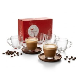 Set completo de 6 tazas de vidrio